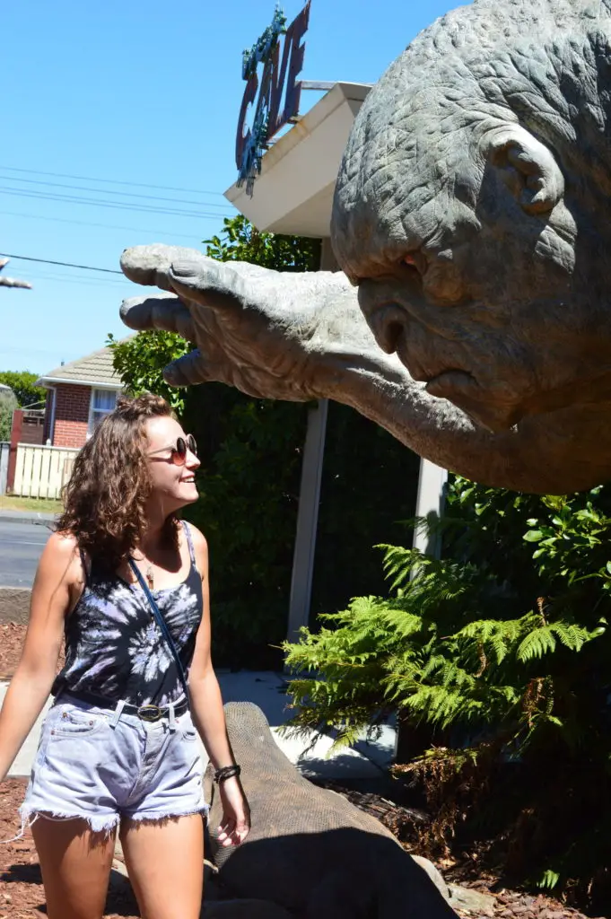 statue outside lord of the rings museum