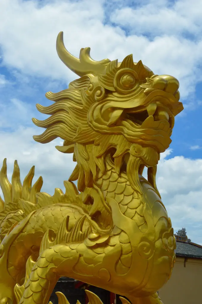 Vietnamese golden dragon head