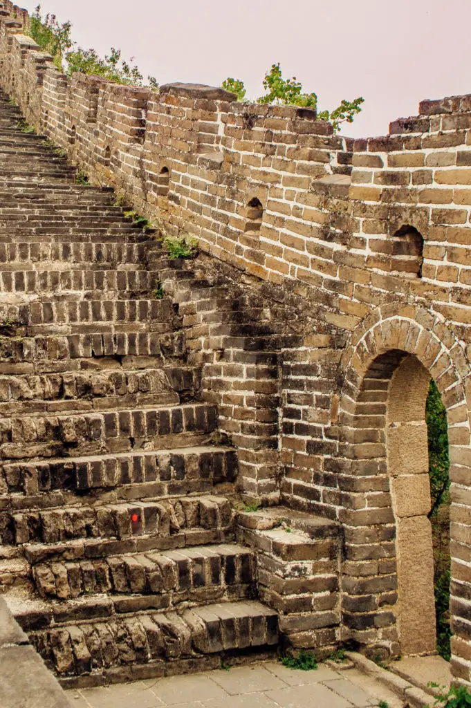 steep brick steps at great wall of china