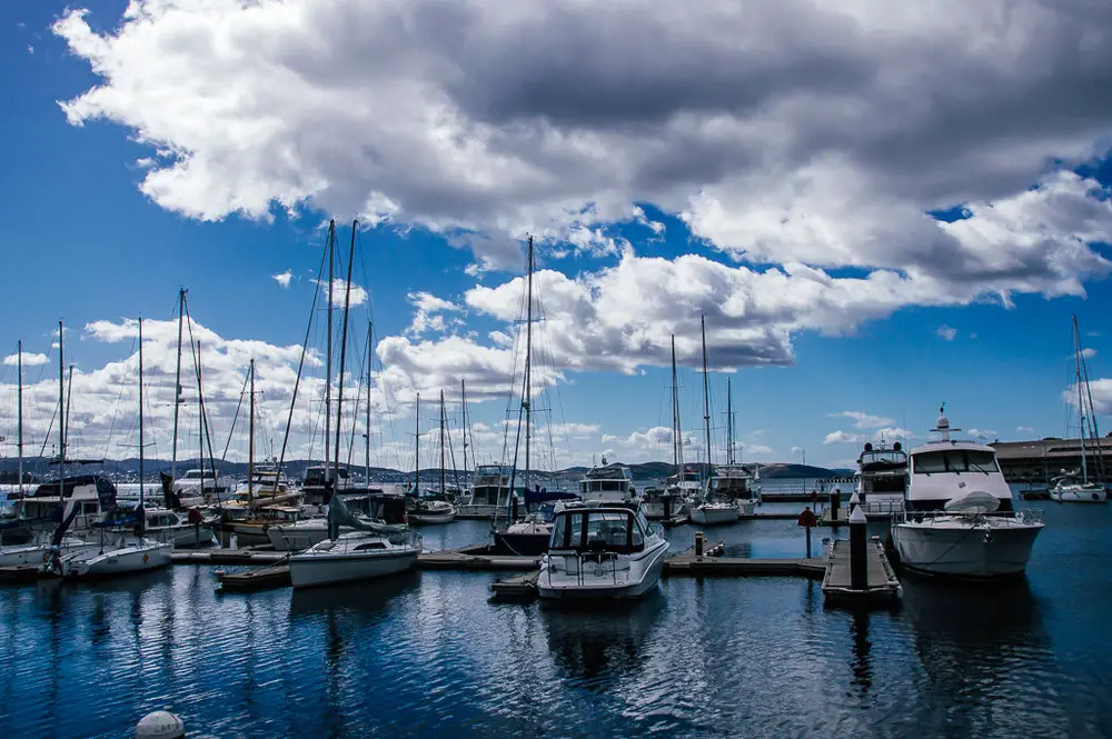 boats in hobart marina