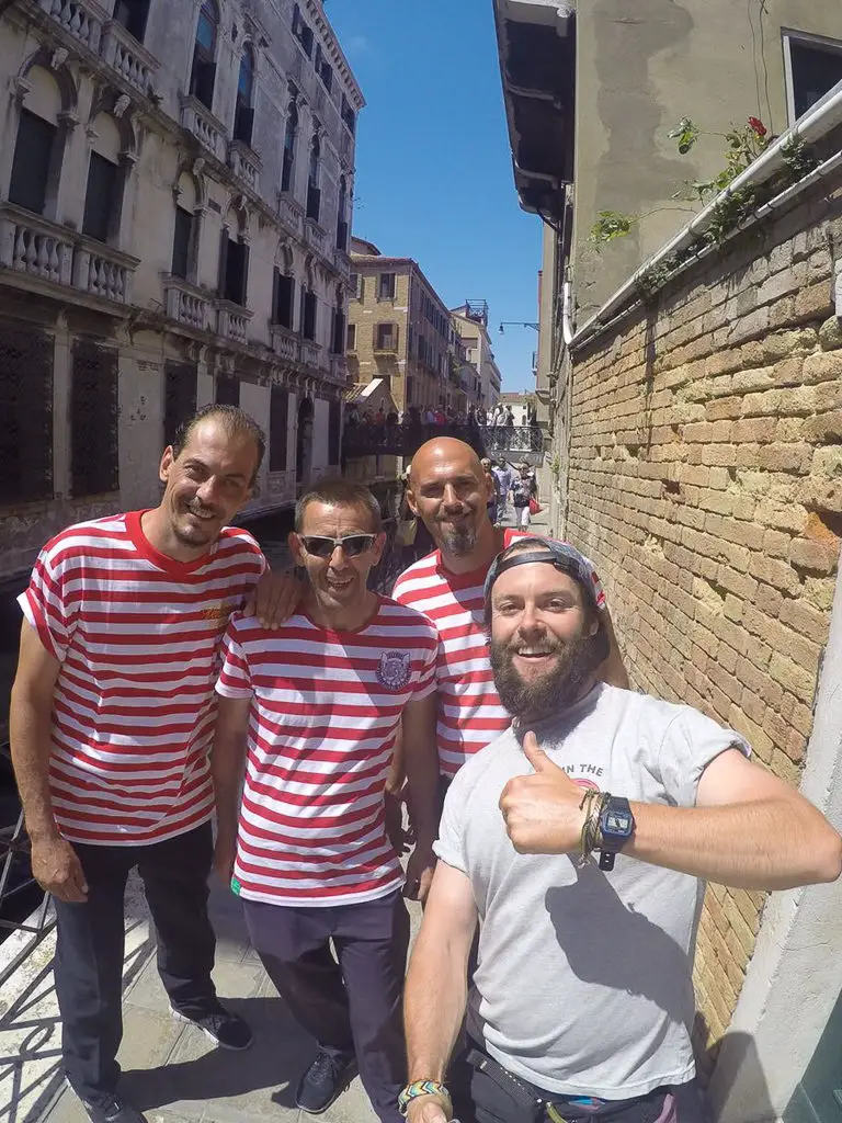 selfie with locals in venice