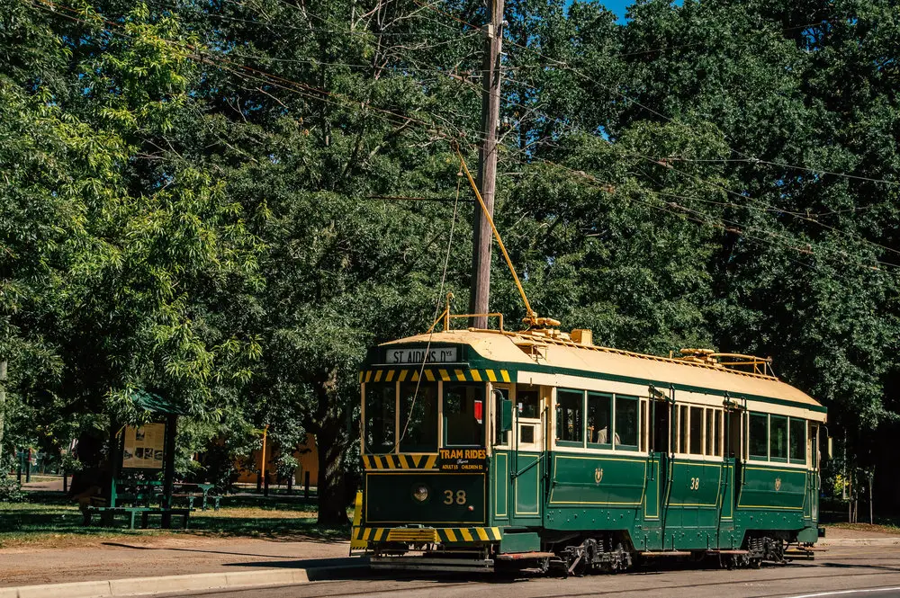 historic tourist tram in ballarat