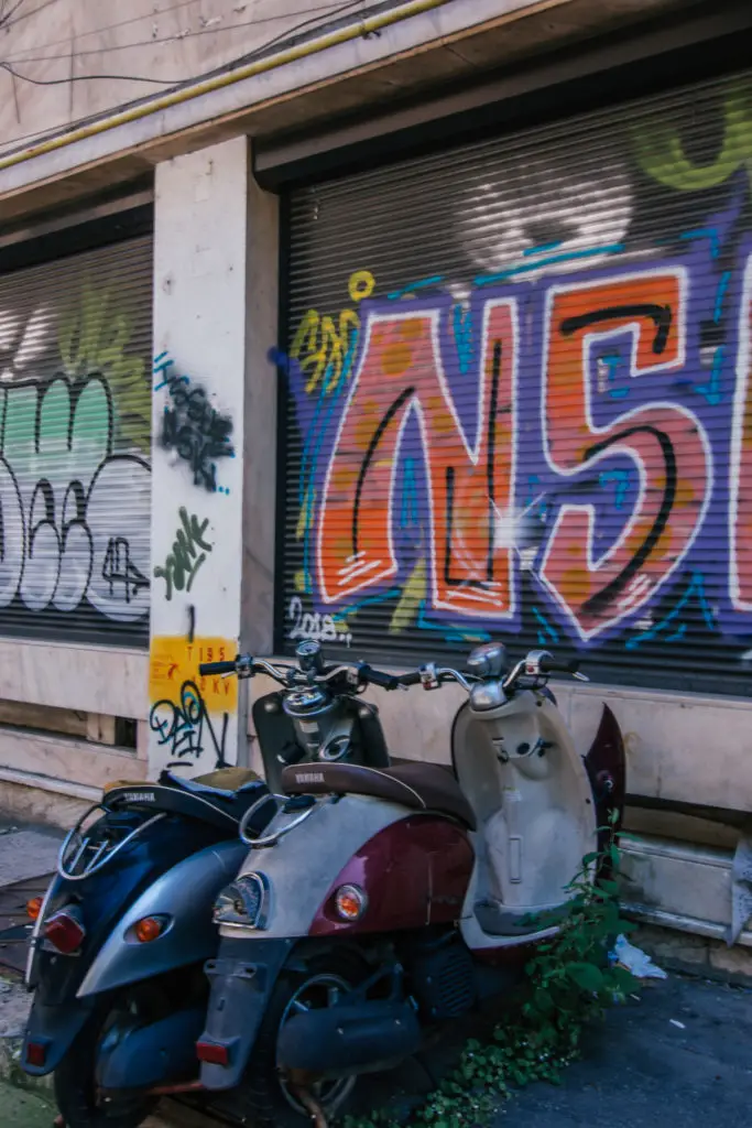graffiti and motorbikes