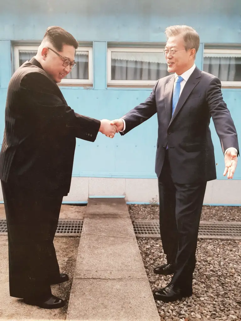 north south korea handshake