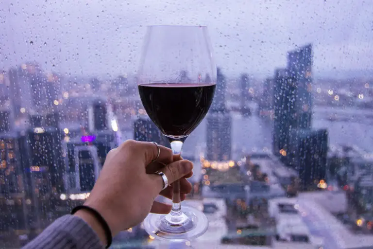 wine and city views