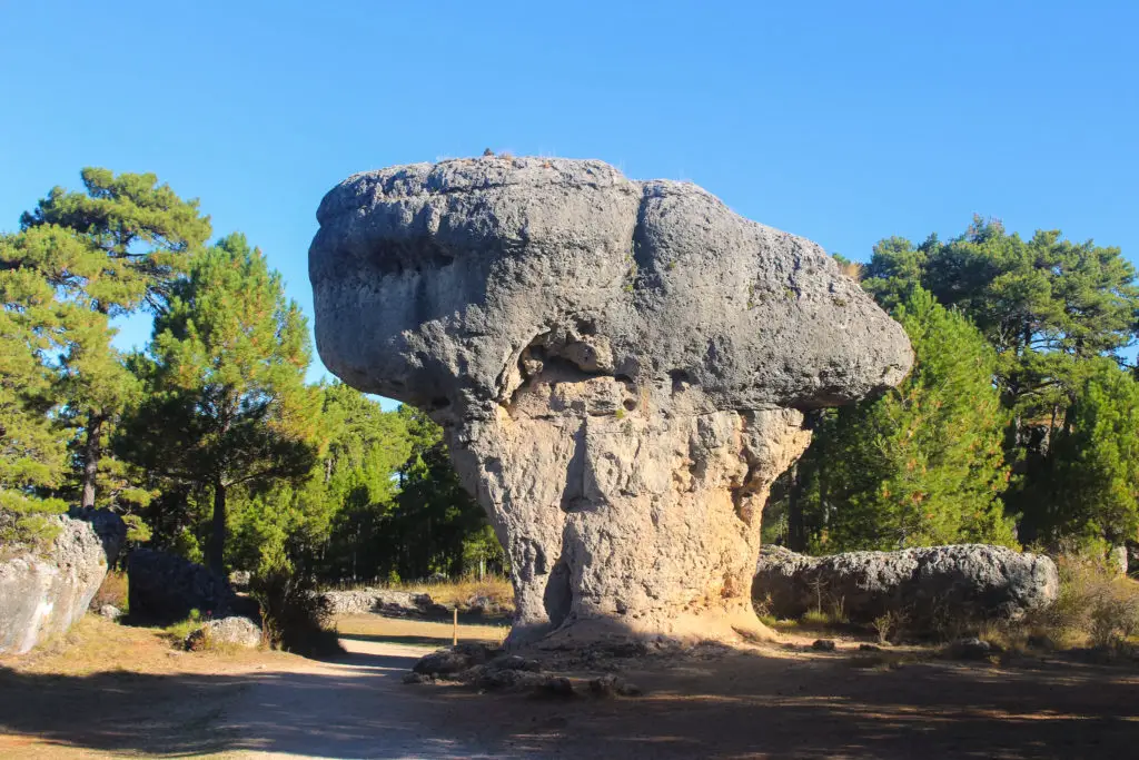 Strange freestanding rock formation in national park
