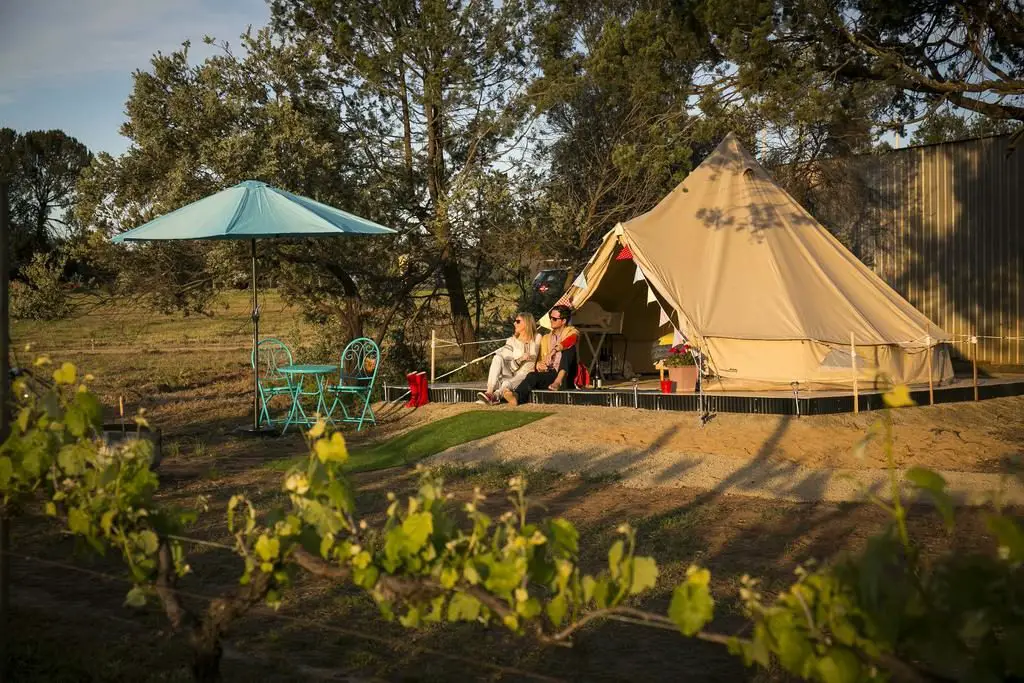 glamping at wineries in Victoria