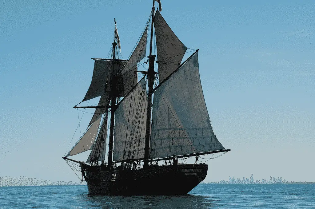 historic tall ship sailing on sea in Melbourne