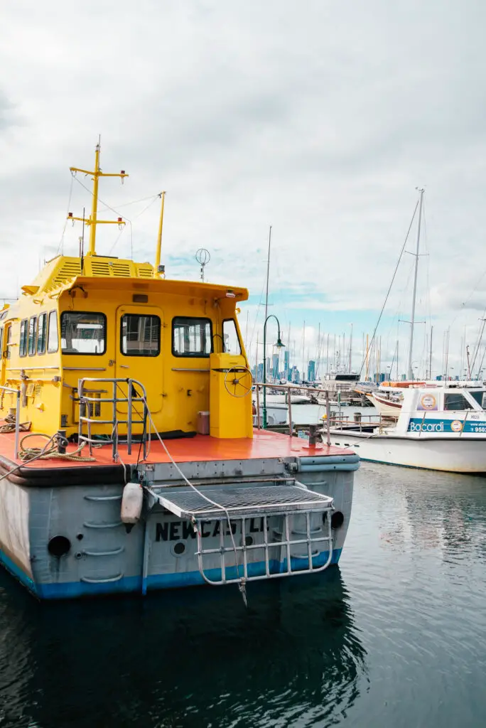 boats in Williamstown Harbour