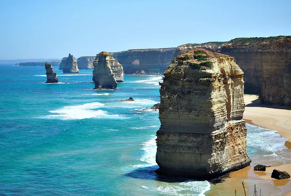 twelve apostles on a sunny day