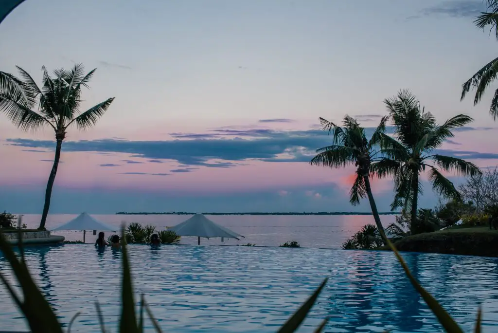 infinity pool at resort in the philippines