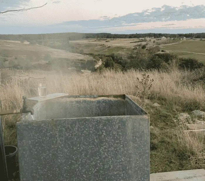 outdoor bath with fields in Victoria australia