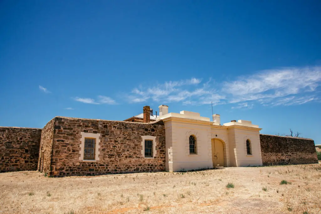 the exterior of Redruth Gaol in Burra South Australia