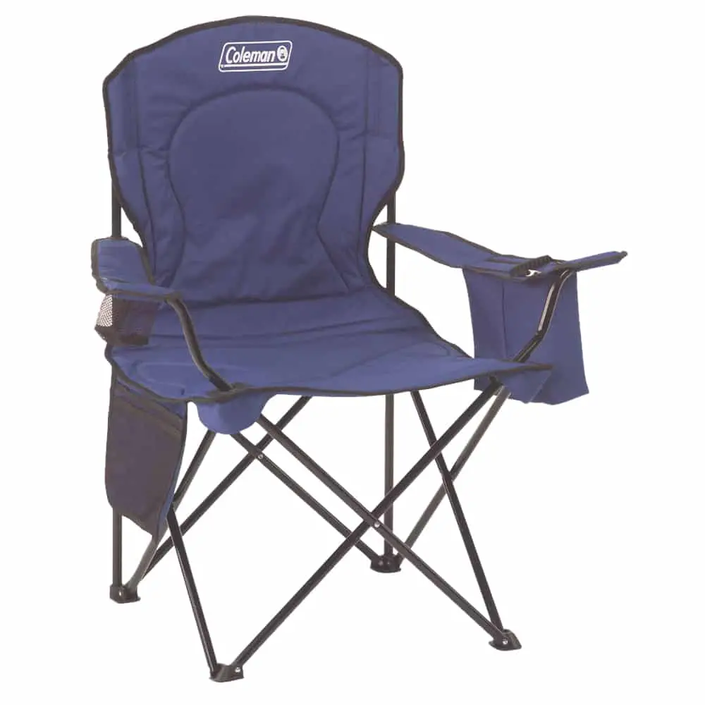 blue foldable camping chair