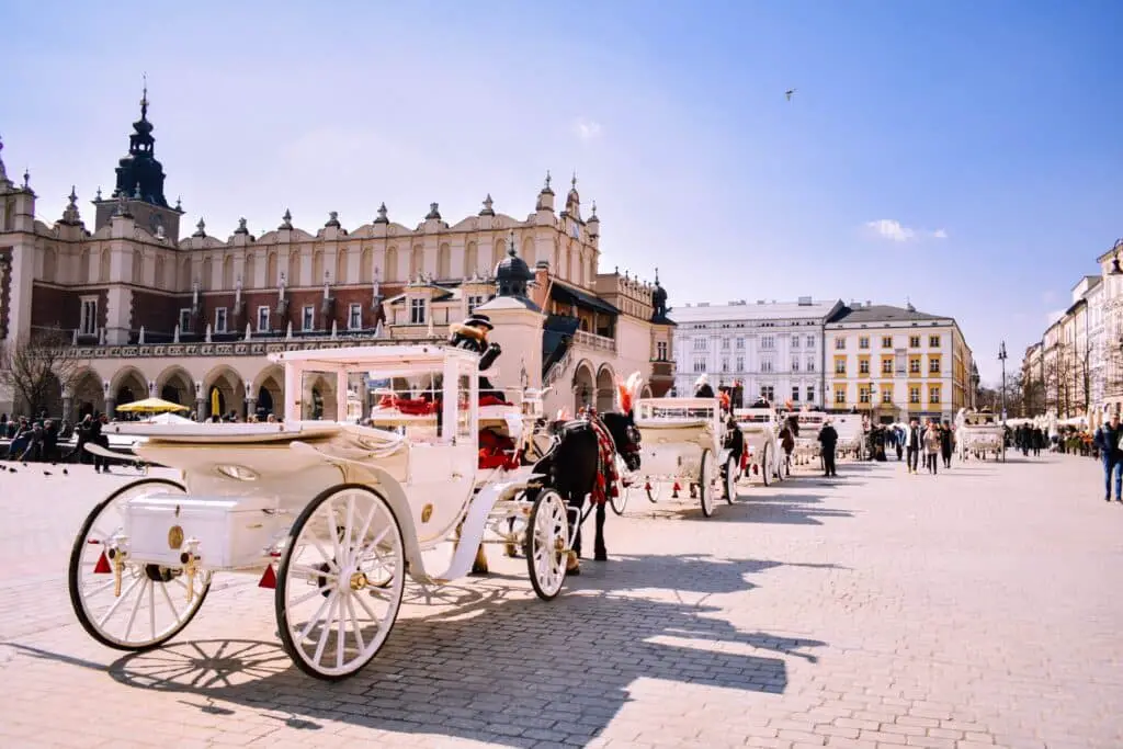 horse and cart in Krakow, Poland