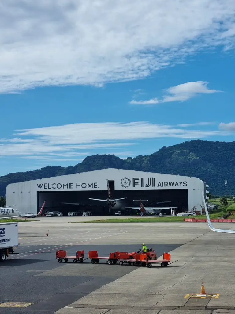 Welcome home Fiji Airways plane shelter