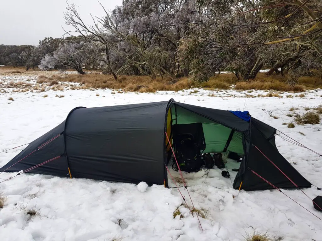 tent on snow