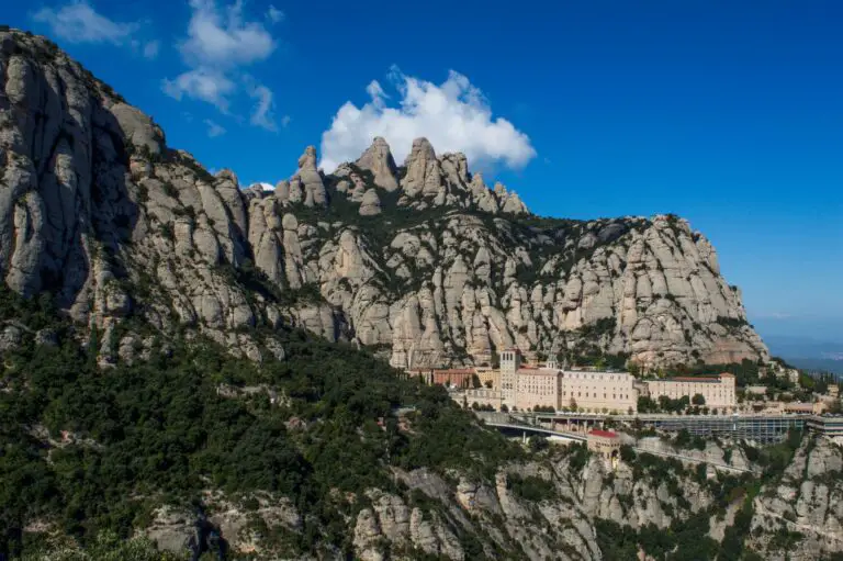 jagged mountain peak of Montserrat