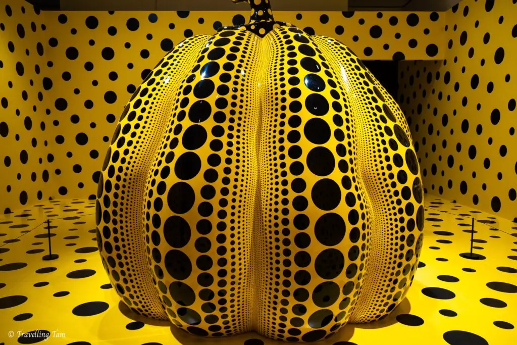 Pumpkin sculpture at the Matsumoto art museum