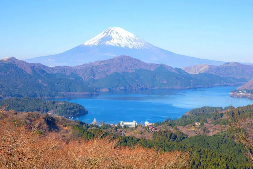 Mt fuji and a lake in Japan