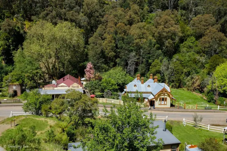 the main street of Walhalla in Victoria in Spring